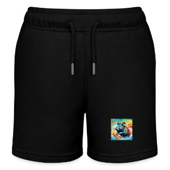 RAT color - Kinder Organic Joggingshorts Mini Bolter von Stanley/Stella - Schwarz - Vorne