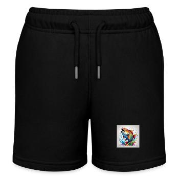 Forelle Fisch farbig - Kinder Organic Joggingshorts Mini Bolter von Stanley/Stella - Schwarz - Vorne
