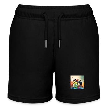 Ameise farbig - Kinder Organic Joggingshorts Mini Bolter von Stanley/Stella - Schwarz - Vorne
