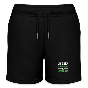 Ein Geek wird nicht alt, er steigt auf - Kinder Organic Joggingshorts Mini Bolter von Stanley/Stella - Schwarz - Vorne