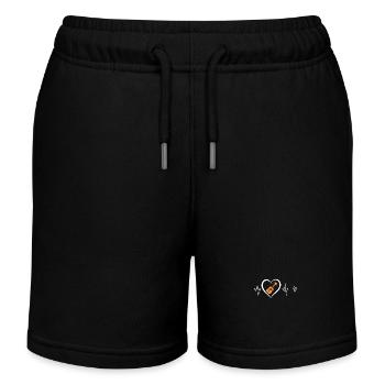 Ukulele heartbeat - Kids Organic Sweat Shorts by Stanley/Stella - black - Front