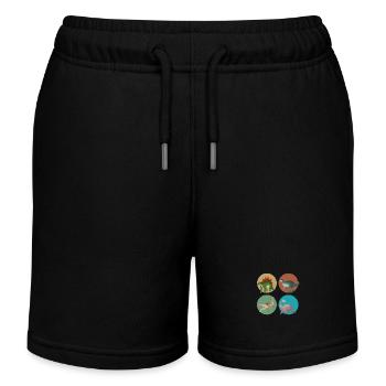 Dinosaur Explorer - Kids Organic Sweat Shorts by Stanley/Stella - black - Front