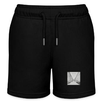 Minimalistischer Blick auf die Menschen - Kinder Organic Joggingshorts Mini Bolter von Stanley/Stella - Schwarz - Vorne