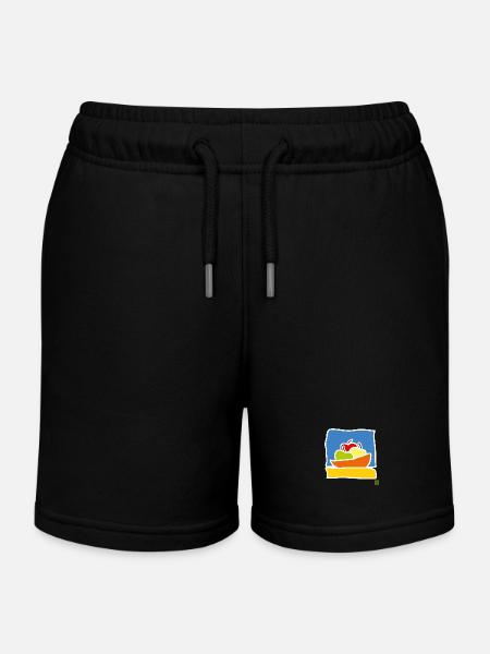 Apfel - Kinder Organic Joggingshorts Mini Bolter von Stanley/Stella - Schwarz