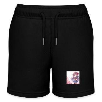 Anime Japanese Manga - Kids Organic Sweat Shorts by Stanley/Stella - black - Front