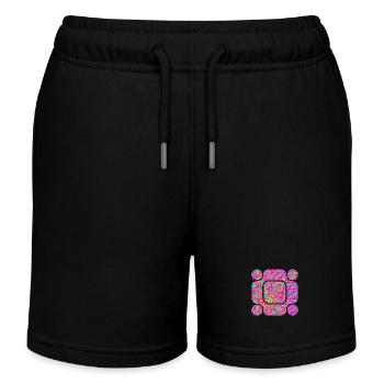 Pink Explosion: Tauche ein in Energetic Pink - Kinder Organic Joggingshorts Mini Bolter von Stanley/Stella - Schwarz - Vorne