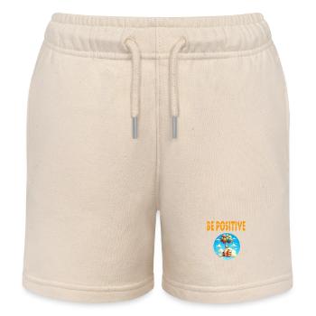 Be Positive - Kids Organic Sweat Shorts by Stanley/Stella - soft Ecru - Front