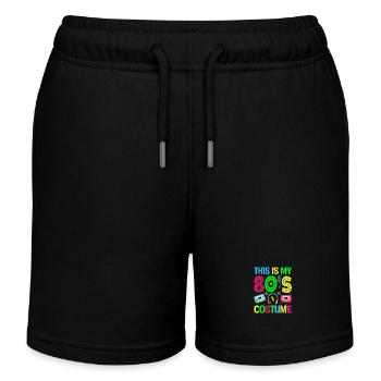 Das ist mein 80er Jahre Kostüm - Retro Party - Kinder Organic Joggingshorts Mini Bolter von Stanley/Stella - Schwarz - Vorne