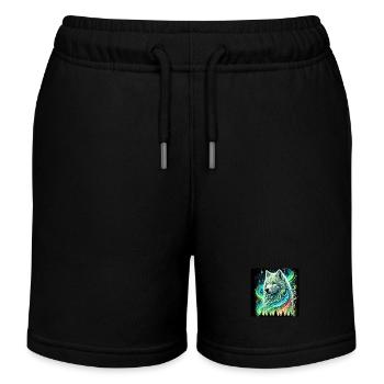 Aurora Wolf - Kinder Organic Joggingshorts Mini Bolter von Stanley/Stella - Schwarz - Vorne