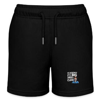 Man has to be Clean - Kinder Organic Joggingshorts Mini Bolter von Stanley/Stella - Schwarz - Vorne