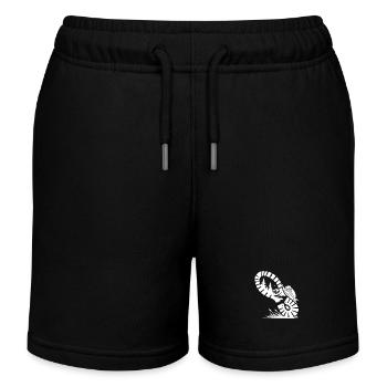 Wanderschuh mit Wald Profil für Wanderer - Kinder Organic Joggingshorts Mini Bolter von Stanley/Stella - Schwarz - Vorne