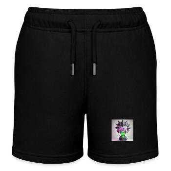 Punked Out Slime - Kids Organic Sweat Shorts by Stanley/Stella - black - Front