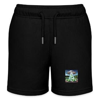 OVNI et Choux - Invasion Verte - Short de jogging enfant bio Stanley/Stella - noir - Devant