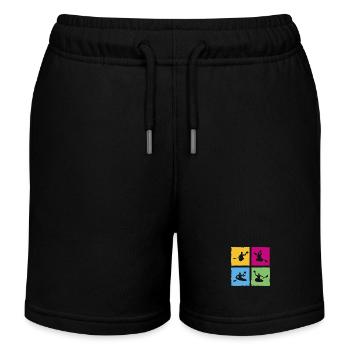 Kanupolo Canoe Polo Spieler Retro Style - Kinder Organic Joggingshorts Mini Bolter von Stanley/Stella - Schwarz - Vorne