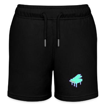 Piano piano jouant instrument de musique classique - Short de jogging enfant bio Stanley/Stella - noir - Devant