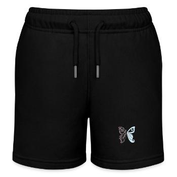 Brautpaar als Schmetterling - Kinder Organic Joggingshorts Mini Bolter von Stanley/Stella - Schwarz - Vorne