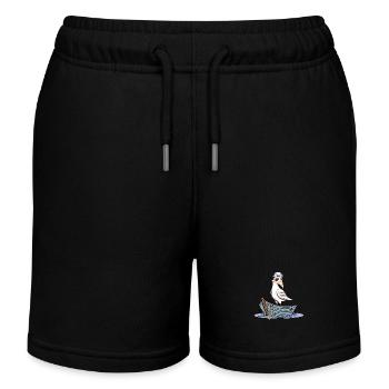 Halloween Mouette Peste Bateau Marin Maritime Moin - Short de jogging enfant bio Stanley/Stella - noir - Devant
