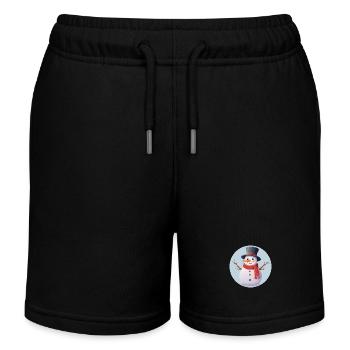 Schneemann - Kinder Organic Joggingshorts Mini Bolter von Stanley/Stella - Schwarz - Vorne