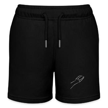 Katzen Klauen Pfote Tatzen Kralle Kratzer Streifen - Kinder Organic Joggingshorts Mini Bolter von Stanley/Stella - Schwarz - Vorne
