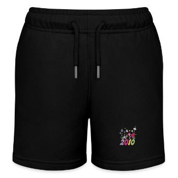 Geburtsjahr 2010 Wildblumen - Kinder Organic Joggingshorts Mini Bolter von Stanley/Stella - Schwarz - Vorne