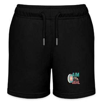 Aim for your Goal - Kids Organic Sweat Shorts by Stanley/Stella - black - Front