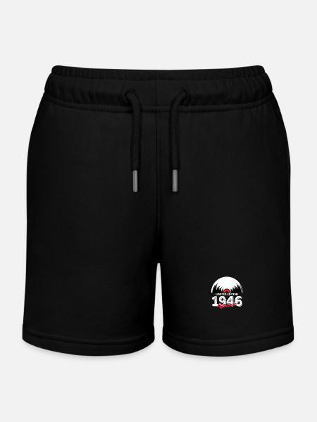 Limitierte Auflage 1946 Klassisches Vinyl - Kinder Organic Joggingshorts Mini Bolter von Stanley/Stella - Schwarz
