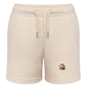 Wenn ich passe, sitze ich - Kinder Organic Joggingshorts Mini Bolter von Stanley/Stella - Natur - Vorne