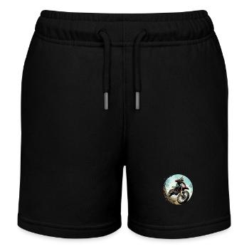 Motocross : aventure et adrénaline au plus haut niveau - Short de jogging enfant bio Stanley/Stella - noir - Devant