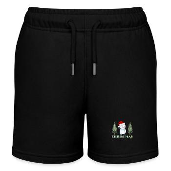 Snowman - Kinder Organic Joggingshorts Mini Bolter von Stanley/Stella - Schwarz - Vorne