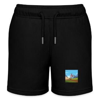 Dirt Bike, Mottocross, Motorbike, Biking - Kids Organic Sweat Shorts by Stanley/Stella - black - Front