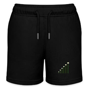 Lot of Pretty Marguerite Flowers Decorative Pattern - Kids Organic Sweat Shorts by Stanley/Stella - black - Front