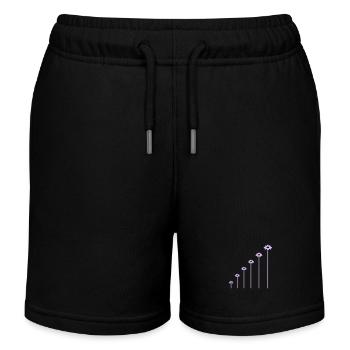 Lot of Pretty Marguerite Flowers Decorative Pattern - Kids Organic Sweat Shorts by Stanley/Stella - black - Front