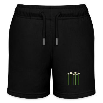 Lot of Pretty Marguerite Flowers Decorative Pattern - Kids Organic Sweat Shorts by Stanley/Stella - black - Front