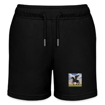 Alicorne noire - Short de jogging enfant bio Stanley/Stella - noir - Devant