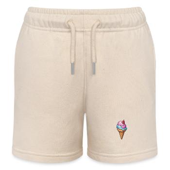 Glace - Short de jogging enfant bio Stanley/Stella - écru doux - Devant