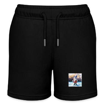 Ich bin glücklich - Kinder Organic Joggingshorts Mini Bolter von Stanley/Stella - Schwarz - Vorne