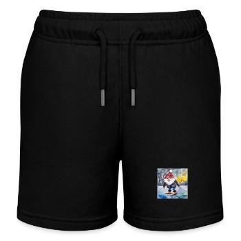 Pour les griffes - Short de jogging enfant bio Stanley/Stella - noir - Devant