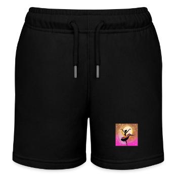 Dancing sound - Kids Organic Sweat Shorts by Stanley/Stella - black - Front