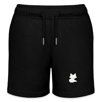 Cadeau petit renard, animal pour enfant - Short de jogging enfant bio Stanley/Stella - noir - Devant