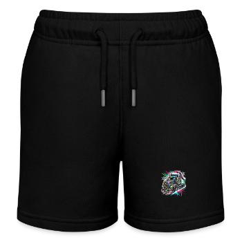 Cool Christmas Truck Truck Driver - Kids Organic Sweat Shorts by Stanley/Stella - black - Front