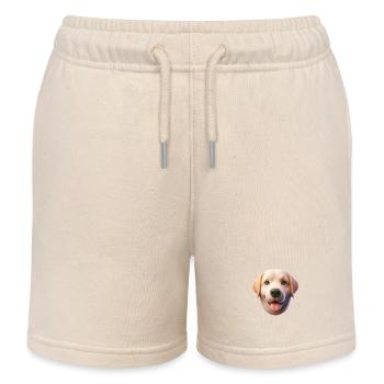 Tête de chien 1 - Short de jogging enfant bio Stanley/Stella - écru doux - Devant