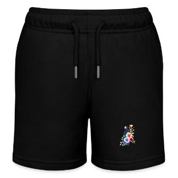 Regenbogen Bouquet - Kinder Organic Joggingshorts Mini Bolter von Stanley/Stella - Schwarz - Vorne