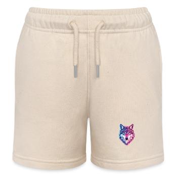 Wolf Crystals Fantasy - Kids Organic Sweat Shorts by Stanley/Stella - soft Ecru - Front
