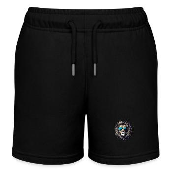 Nuances de la jungle - Short de jogging enfant bio Stanley/Stella - noir - Devant