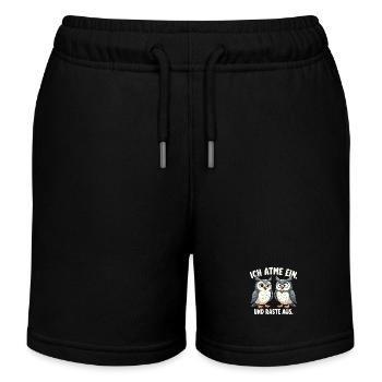 ich atme ein und raste aus lustige - Kinder Organic Joggingshorts Mini Bolter von Stanley/Stella - Schwarz - Vorne