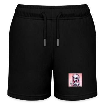 Alien en paix - Short de jogging enfant bio Stanley/Stella - noir - Devant