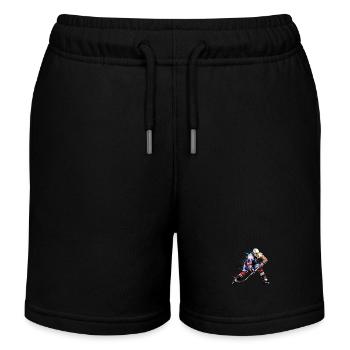Hockey Player Sport Game Champion Wettbewerb - Kinder Organic Joggingshorts Mini Bolter von Stanley/Stella - Schwarz - Vorne
