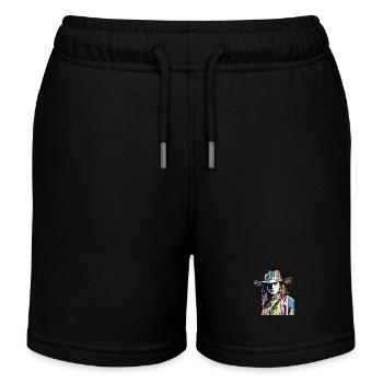 Amerikanerin Western, Land, Tradition, Kultur - Kinder Organic Joggingshorts Mini Bolter von Stanley/Stella - Schwarz - Vorne