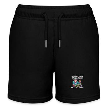 Modelleisenbahn Sprüche Zug Dampflok - Kinder Organic Joggingshorts Mini Bolter von Stanley/Stella - Schwarz - Vorne