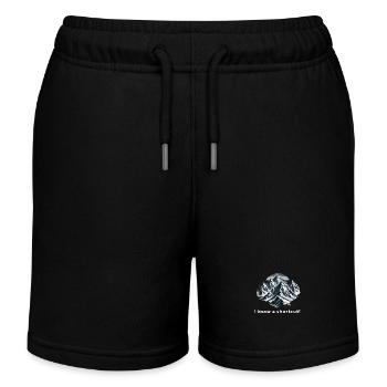 I know a shortcut! Mountains Hiking Extreme - Kids Organic Sweat Shorts by Stanley/Stella - black - Front